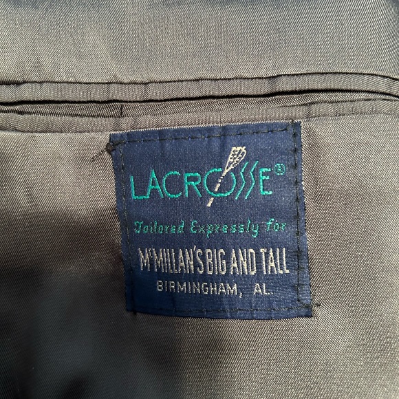 Big and Tall Black Blazer with Gold Buttons, Size 52R - Picture 4 of 7